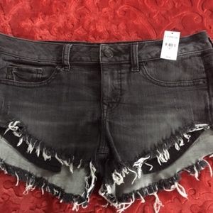 NWT - Express denim shorts, size 6, charcoal color